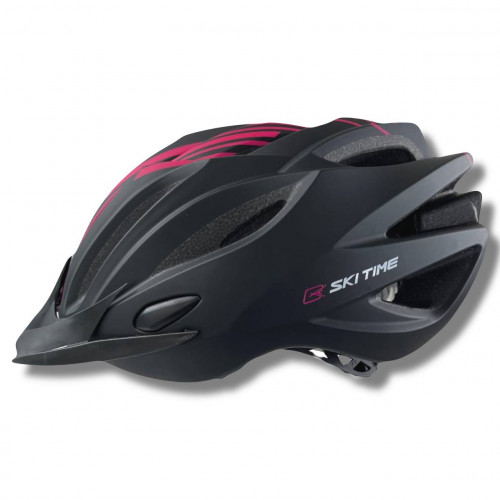 Шлем для роллеров и велосипеда SKI TIME BLACK/PINK
